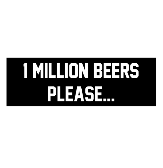 ONE MILLION BEERS FREE STICKERS!